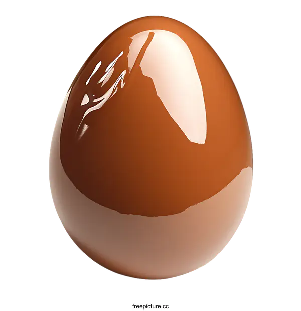 [Transparent Background PNG]Chocolate Easter Egg Closeup