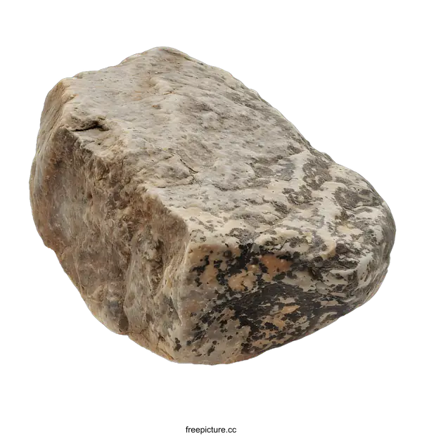 [Transparent Background PNG]Large Gray Rock Isolated On White Background