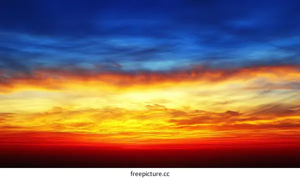 Colorful Sunset Sky with Clouds