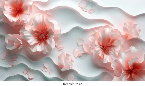 Delicate Floral Design Wallpaper Illustration