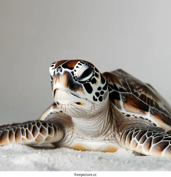 Baby Sea Turtle Portrait