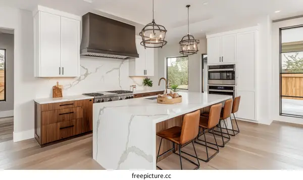Modern White and Wood Kitchen Design