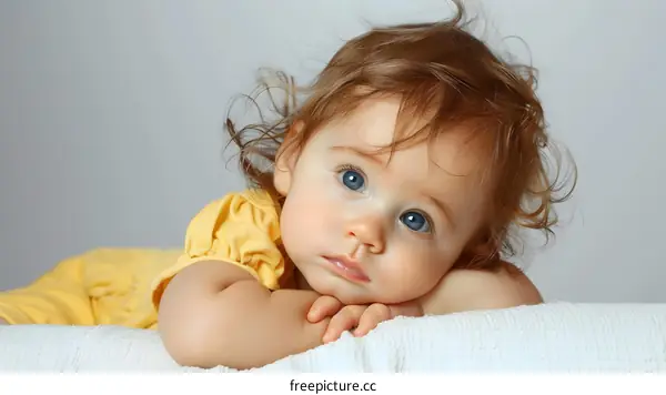 Portrait of a cute baby girl