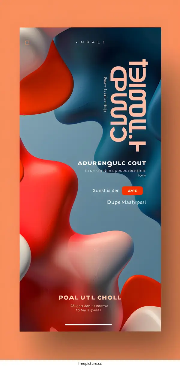 Abstract Colorful Liquid Shapes Graphic Design