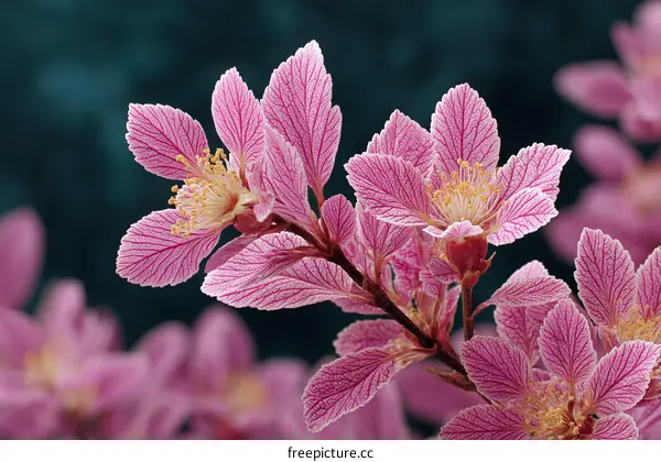 Closeup View of Delicate Pink Flowers