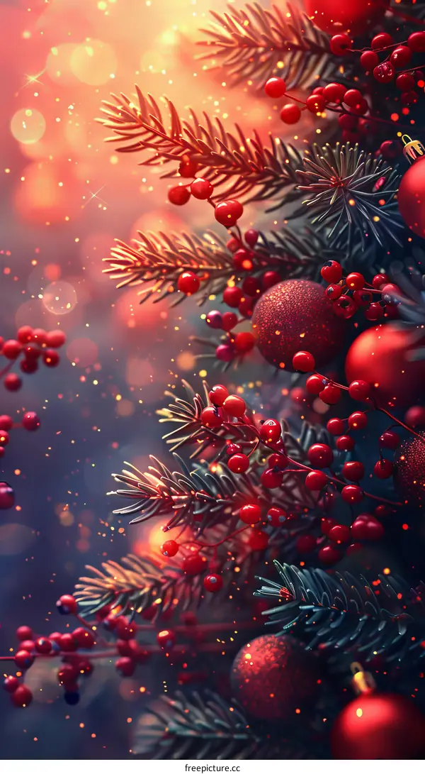 Red Berry Christmas Tree Ornaments