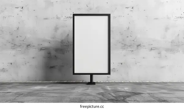 Blank advertising billboard on the street