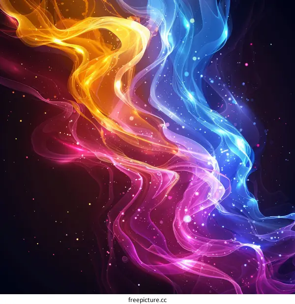 Abstract Colorful Flowing Light Design