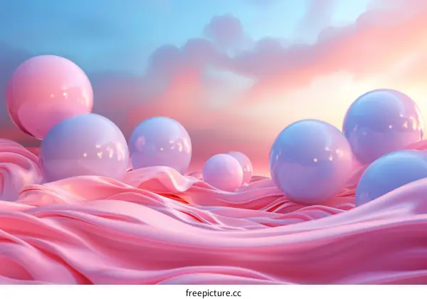 Pastel Pink and Purple Abstract Geometric Design