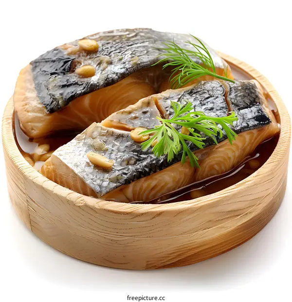 steamed salmon