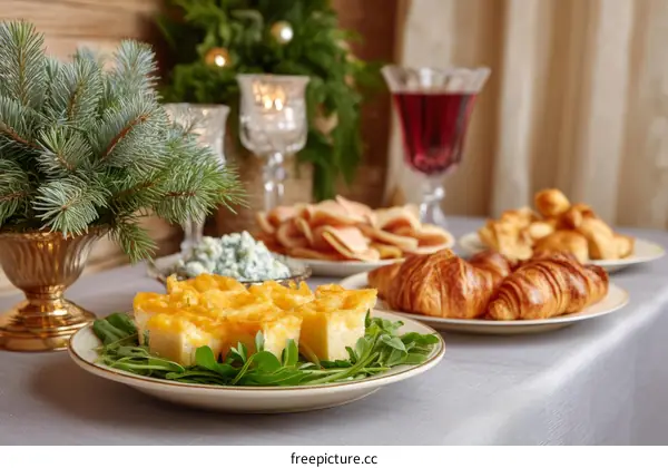Christmas Festive Brunch Table Arrangement