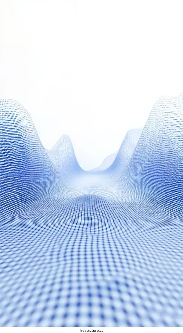 Abstract Blue Digital Landscape