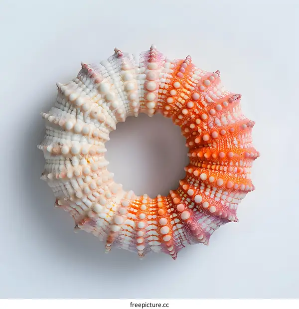 Sea Urchin Skeleton on White Background