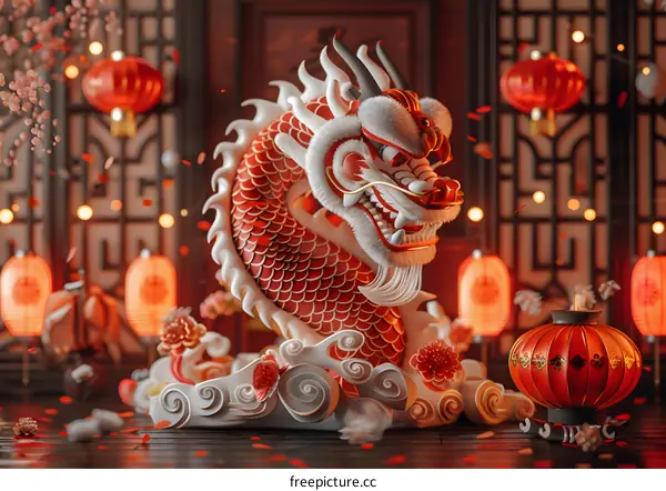 Chinese dragon in the new year
