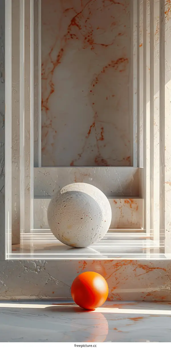 Abstract Minimalist Geometric Sphere and Orb