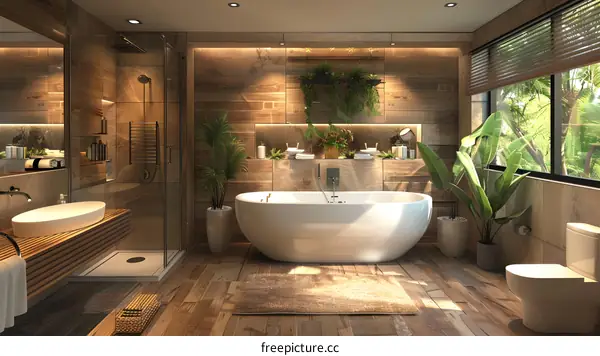 Bathroom in the jungle