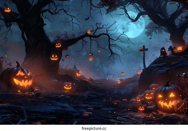 Halloween Pumpkin Field