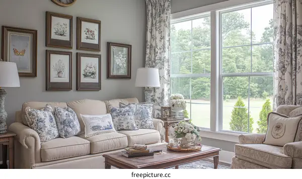 Elegant Living Room with Large Window