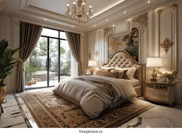 Luxury Bedroom with Balcony Access