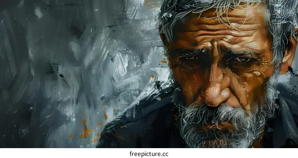 portrait of an old man with a beard