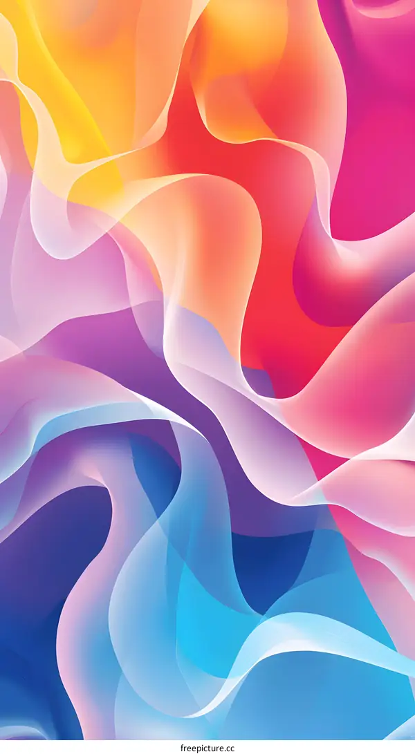Abstract Colorful Swirling Fluid Background