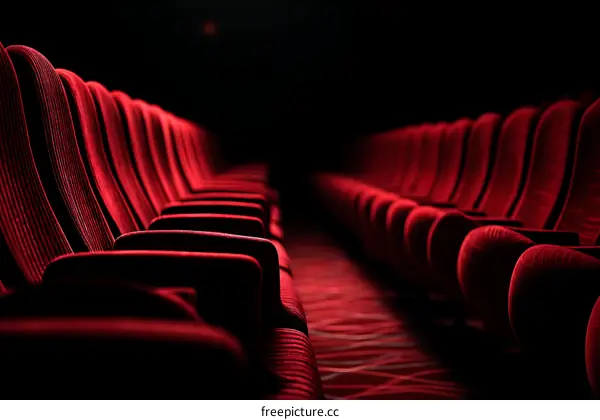 Empty Movie Theatre Seats Row