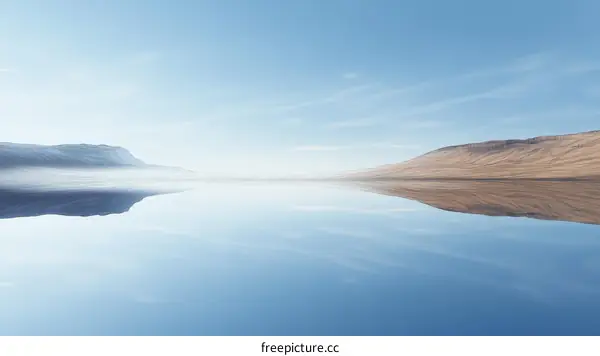 Serene Reflection of Mountains on a Calm Lake