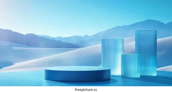 Winter Blue Scene Product Display