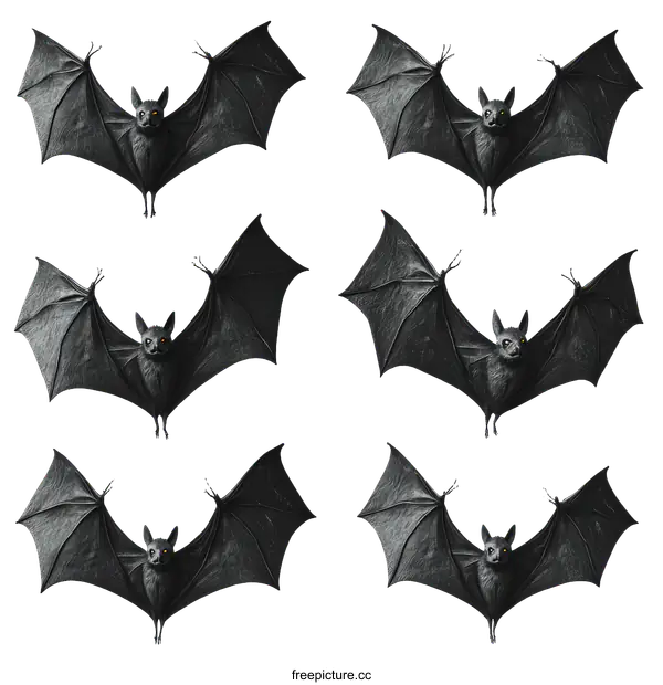 [Transparent Background PNG]Bat Pattern on White Background