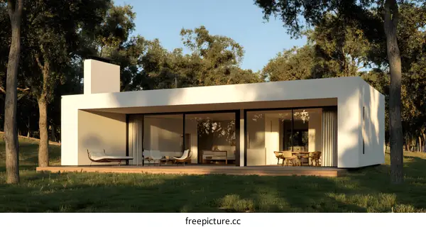 Modern Minimalist Cabin Design In The Woods