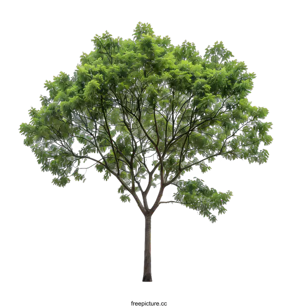 [Transparent Background PNG]Green Tree Isolated On White Background