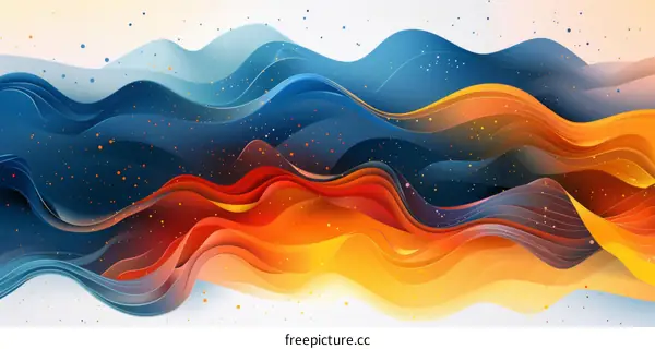 Colorful abstract background with flowing liquid shapes