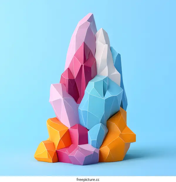 Colorful 3D Geometric Abstract Art