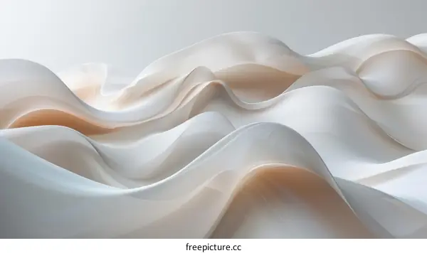 White and Orange Abstract Waves