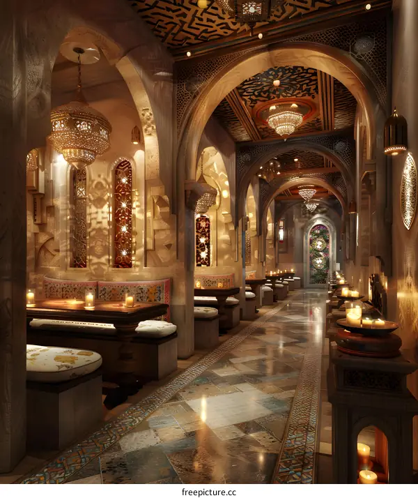 Elegant Moroccan Restaurant Interior