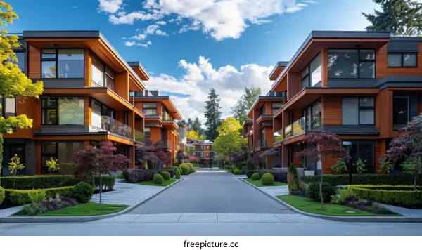 Modern Residential Buildings in Urban Landscape