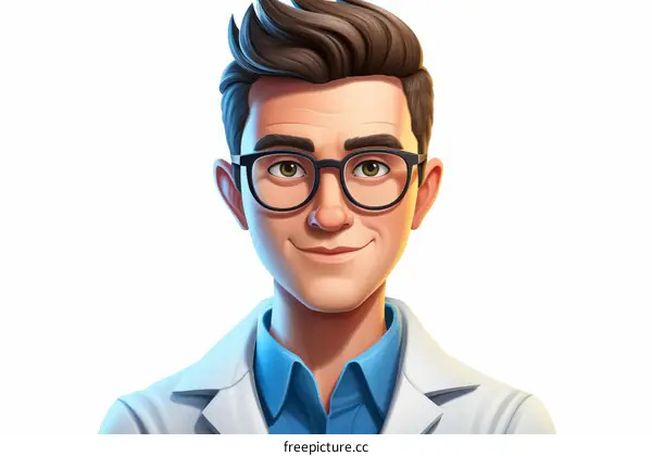 Male Doctor Portrait with Glasses