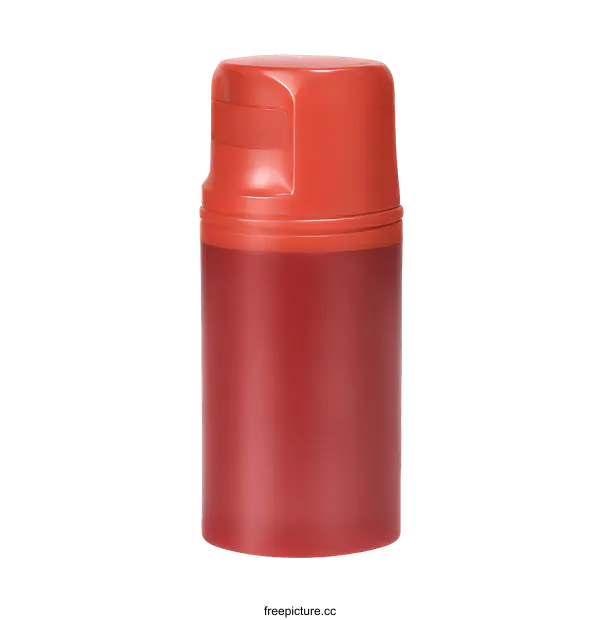 [Transparent Background PNG]Red Plastic Dispenser Bottle