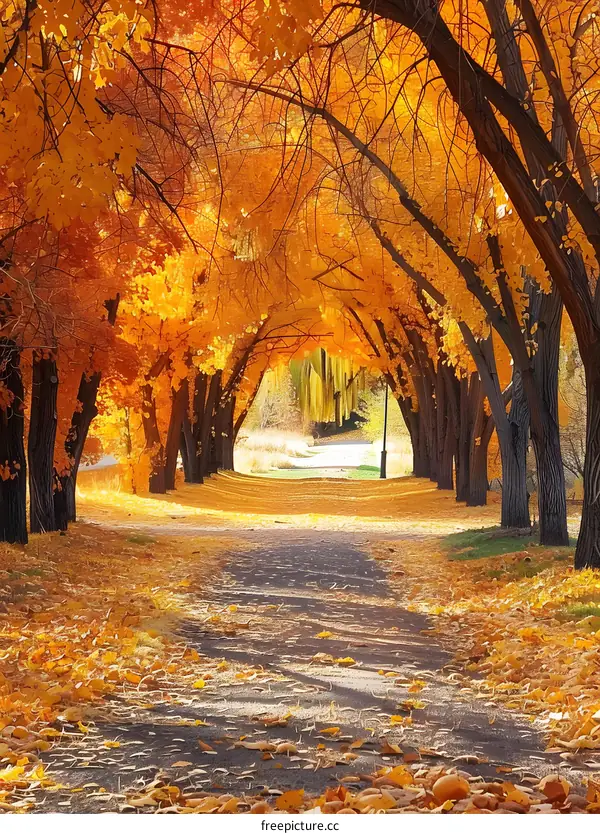 Golden Autumn Path