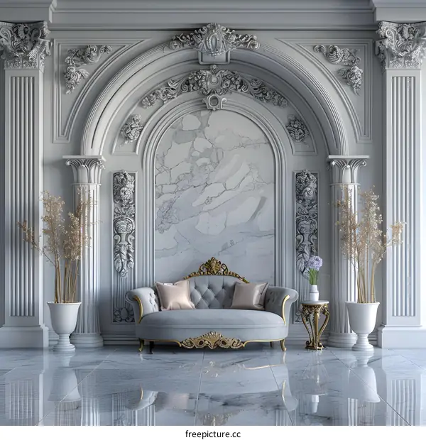 Elegant European Living Room Interior Design