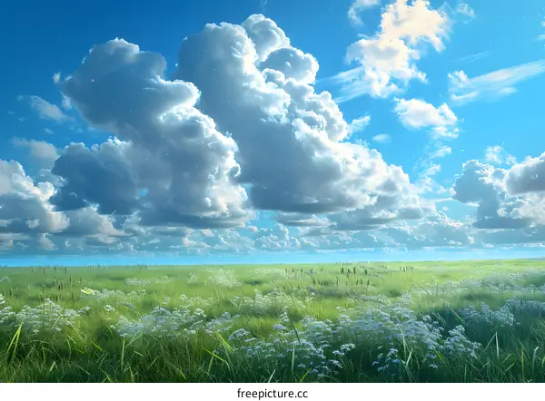 The vast grassland scenery