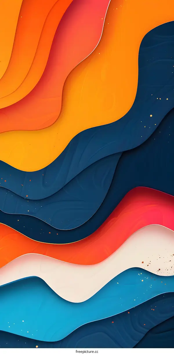 Abstract Colorful Wavy Background Design