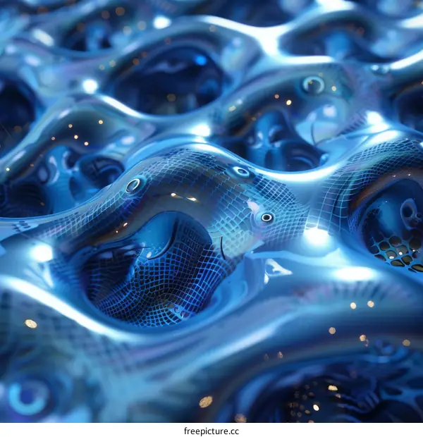 Abstract Blue Futuristic Background