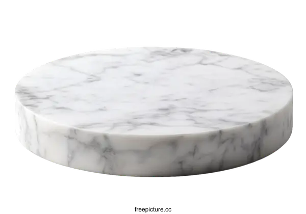 [Transparent Background PNG]Round Marble Platter Display