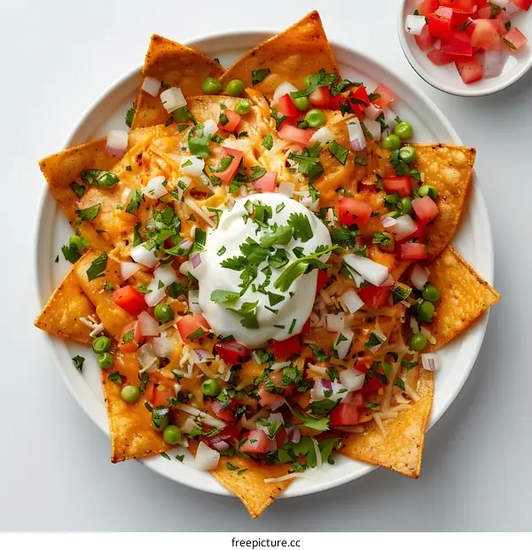 Delicious Nachos Topped with Fresh Ingredients