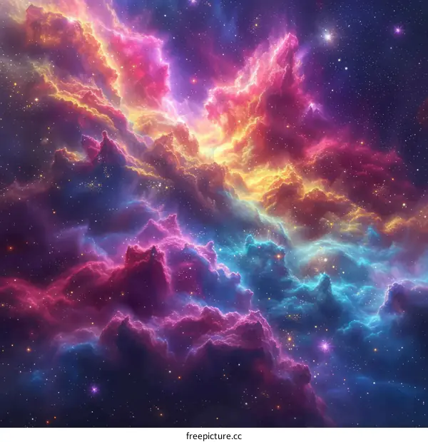 Interstellar Nebula: A Cosmic Symphony of Colors