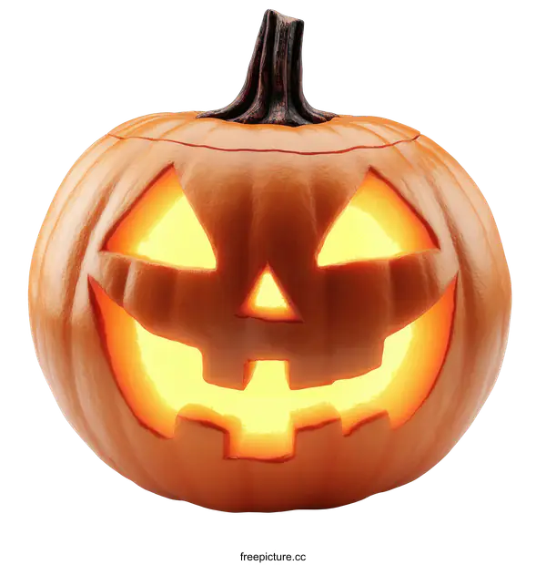 [Transparent Background PNG]Illuminated Halloween Pumpkin