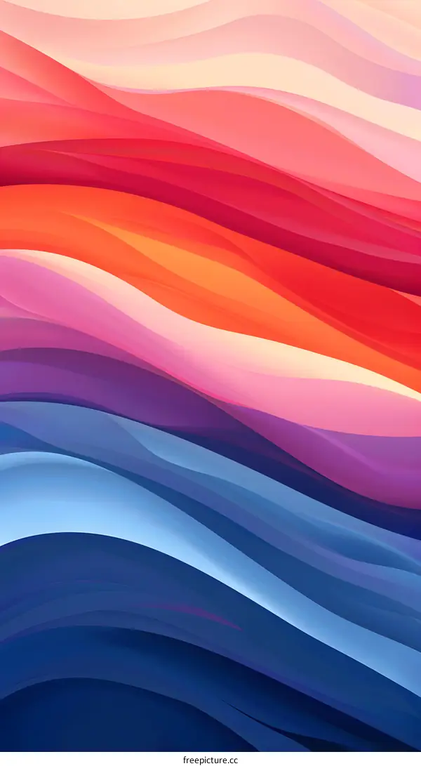 Abstract Colorful Waves Background