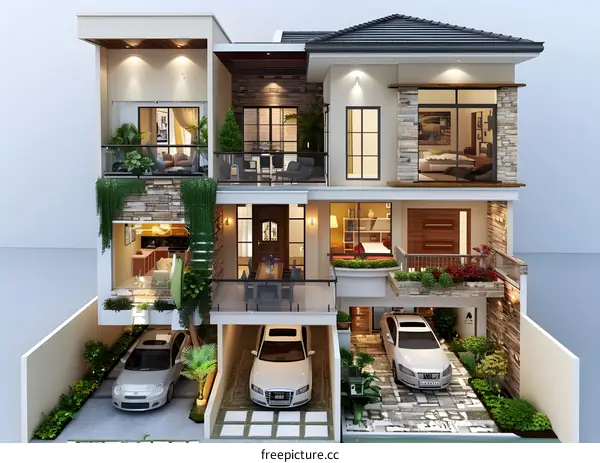 Modern minimalist villa