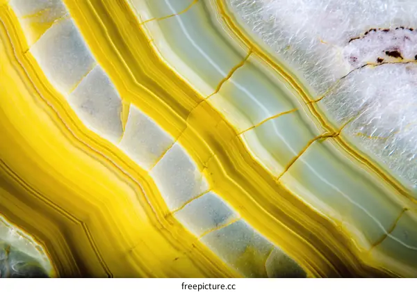 Closeup of Exquisitely Detailed Agate Stone Texture